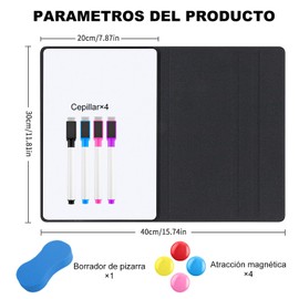 Pizarrón Blanca Pequeña Portátil, 12 x 9 Pulgadas Pizarras Blancas Estilo Caballete con 4 Marcadores Pizarrón Magnético de Borrado Reutilizables en Seco para Profesores, Estudiantes, Niños