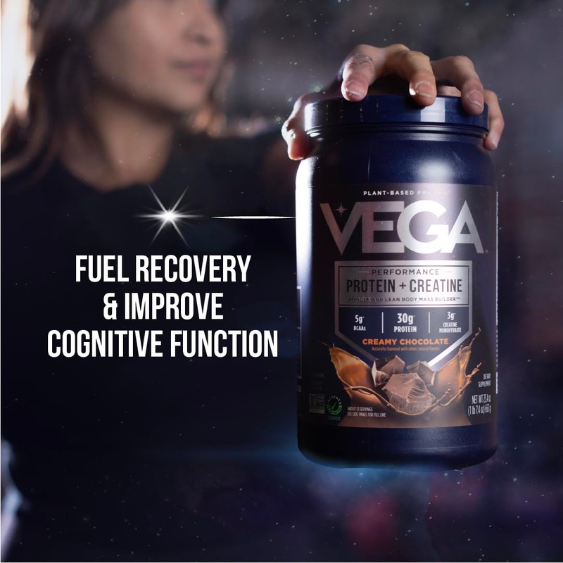 Vega Protein + Creatine - 30g Plant-Based Protein, Vanilla, 13