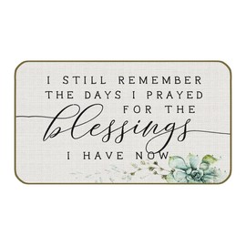 UINHMOP 17''x30'' I Still Remember The Days I Prayed For The Blessings I Have Now Decorative Doormat,Retro Christian Floor Mats,Farmhouse Decor for Home Front Door Porch Outdoor Indoor,Christian Gifts