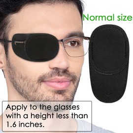 VEEJION 12PCS Eye Patches for Adults Kids Eye Patch for Glasses Treat Lazy Eye Amblyopia for Left or Right Eyes (Black)