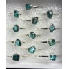 Natural Creations sterling silver stackable ring Size 8 Pariba Apatite