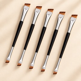 Professional Eyebrow Brush Eyeliner Angled Flat Head Blade Eye Liner Brow Contour Makeup Brushes Double-head Make Up Tools 5pcs