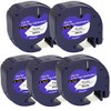 5 Compatible Dymo LetraTag 91201 / S0721610 (12mm x 4m)