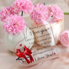 Heart-Shaped Acrylic Plaque, Beautiful Love Gift for Him or Her, Perfect for Birthdays, Anniversaries and Romantic Occasions, Gifts for Girlfriend, Girlfriend Gifts, Girlfriend Birthday Presents