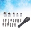 20Pcs Socket Wrench Screwdriver Set Ratchet Bit Tool Box Multifunctional