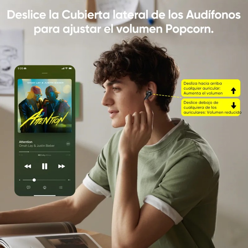 Audfonos Inalmbricos Bluetooth 6.0 Popcorn X2 In Ears Auriculares Deportivo