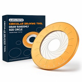 Adjustable Circular Drawer, Rotary Metal Circle Stencil Airkel Circle Drawing Stencil from 25-75 mm Circles, Stainless Steel Adjustable Circle Ruler, Compass, Circle Stencils Template for Drawing, Measuring, Painting