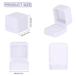 KUKUVR 2 Pieces Velvet Ring Gift Box, Small Ring Storage Boxes for Proposal Wedding Engagement Christmas Valentine's Day, Ring Earrings Stud Holder Display box for Woman Girl