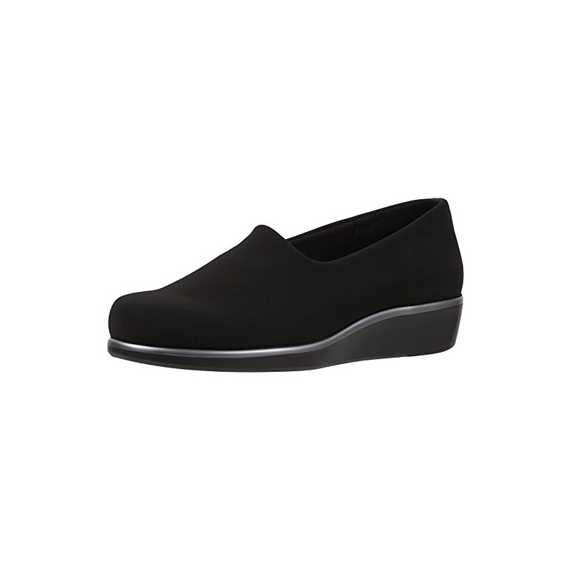 SAS Bliss Slip On Comfort Wedge Black 9 W -