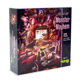 Monster Mayhem 1000-Piece Jigsaw Puzzle by Rachid Lotf | Fun Brain Teaser, Toys & Games | 28 x 20 Inches