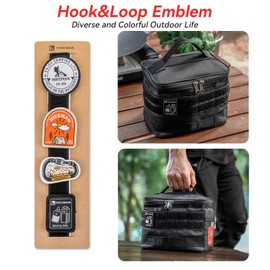 HIKEMAN Camping Portable Spice Set with 9 Spice Containers Pepper & Salt Spice Shakers, Separable Storage Bag for Outdoor Travel Camping BBQ Picnic (Khaki)