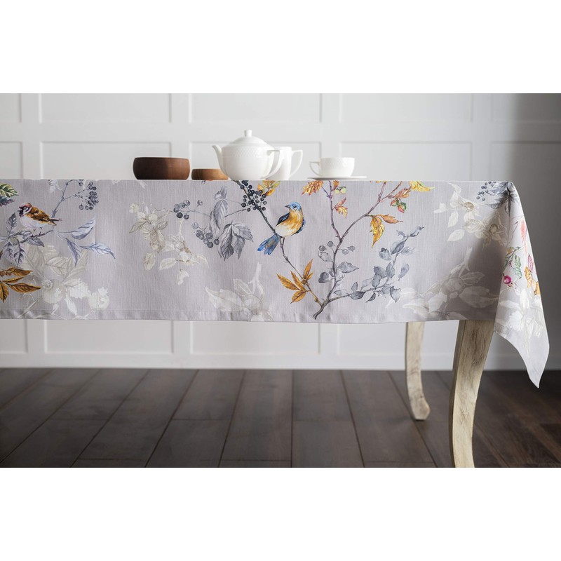 Maison d' Hermine Equinoxe - Grey 100% Cotton Tablecloth for