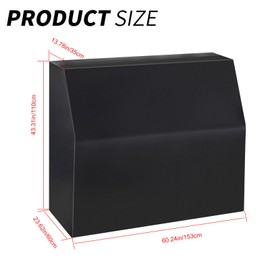 GMAPATS Upright Piano Cover, Waterproof Dustproof Silver-coated Oxford Full Cover, Replacement for Standard Size Piano (Black)