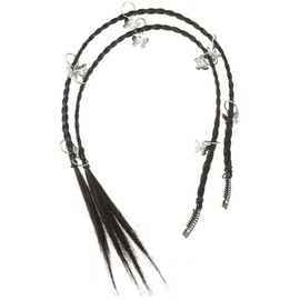 Hair Extensions Clip In Box Braids (Black Brown - Butterfly Ring Hair Braid)