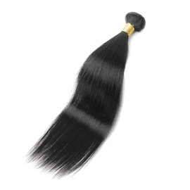 LICHYIFA One Bundle Straight Human Hair 100g/Pack 14 Inch 12A Unprocessed Black Double Weft Quick Wave Extensions for Women