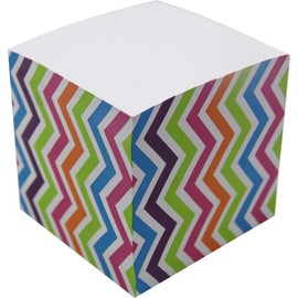 4A 650 Sheets Memo Cube Non-Sticky Notes, 3 1/4 x 3 1/4 Inches,Wave Patterned On 4 Sides, Non Sticky Memo Padsfor Office, School