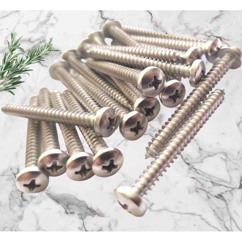 4.8mm x 32mm Pozi Pan Self-Tapping Screws - Marine Grade