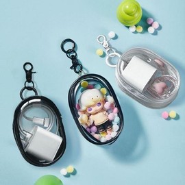 Mini Me One-Hand Pocket Keychain Doll Transparent Pouch Mini Bag / 미니미 한손 포켓 열쇠고리 인형 투명 파우치 미니가방