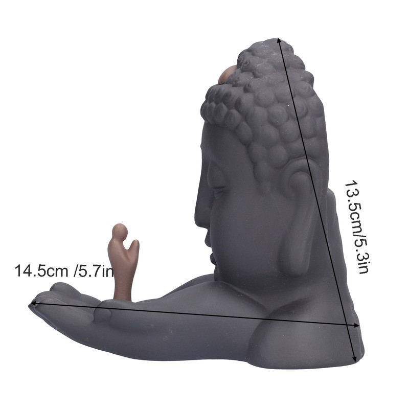 Backflow Incense Burner Ornament Innovative Buddha Incense Holder Artware Meditation