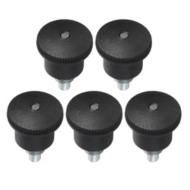 sourcing map Pull Pin Spring Knob Replacement Parts, M10 Adjustment Fitness Pull Pin Knob for Home Fitness Exercise Bike, Black 5Pcs