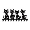 SUPERDANT Cat Metal Key Holder Cartoon Kitten Decorative 10 Hooks