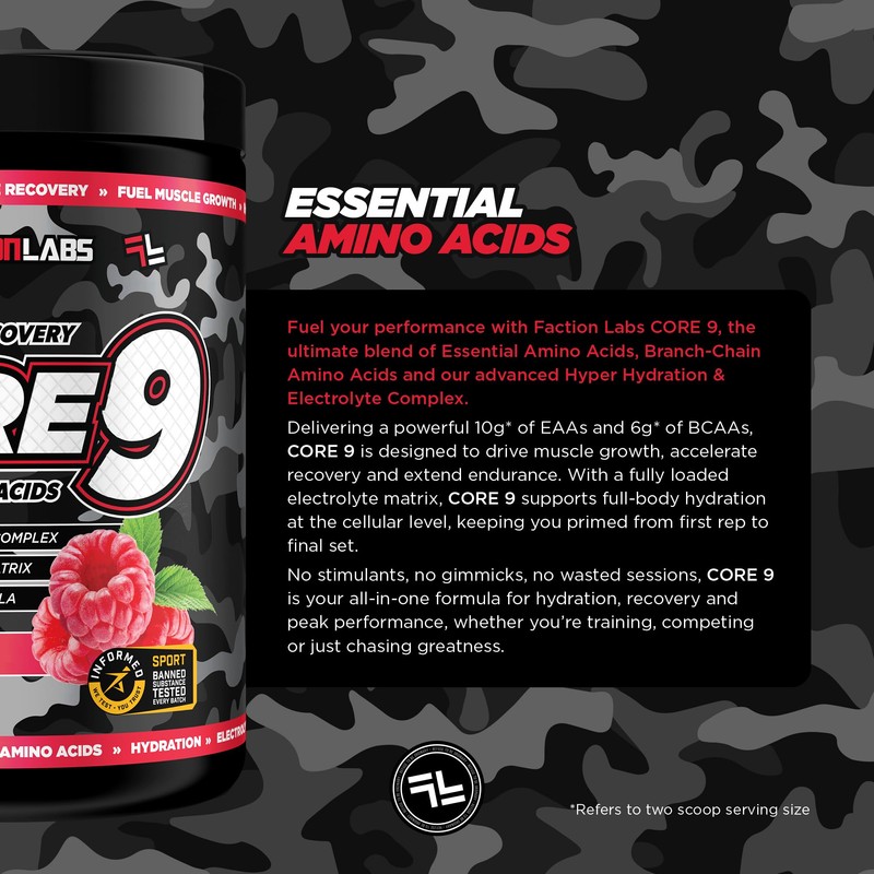 Core 9 EAA - Recovery & Hydration - 50 serves