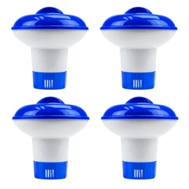 5 Inch Removable Floating Chlorine Tablets Dispenser, Adjustable Pool Chlorine Tablets Granules Dispenser Floater, Chlorine Tablet Dispenser for Hot Tub Swimming Pool Paddling Pool Water Parks 4PCS