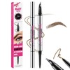 Curved Eyebrow Pen, 2-in-1 Dual Ended Eyebrow Pencil, Microblading Eyebrow