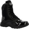 ROCKY Cadet 8" Black Side Zip Public Service Boot, Black,