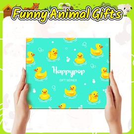 HAPPYPOP Duck Gifts for Animal Lovers - Funny Rubber Duck Socks Green