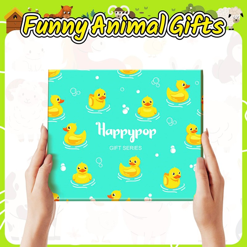 HAPPYPOP Duck Gifts for Animal Lovers - Funny Rubber Duck