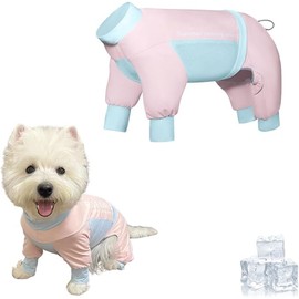 Dog Shirt Summer, Cooling Vests for Dogs, Soft Dog Clothes, UV Protection Pet T-Shirt, Dog T-Shirt for Small, Medium, Large Dogs (M, Pink A)