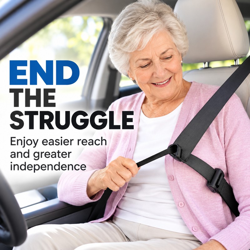 Seat Belt Reacher Tool for Easy Buckling – 9.1-Inch Seatbelt