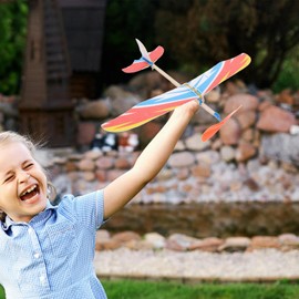 ibasenice Modello di aereo creativo fai da te, 3 pezzi, modello di aereo creativo, delicato design con uccelli, giocattolo educativo con elastico per bambini, ideale come pensierino per