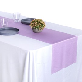 MDS Pack of 15 Wedding 12 x 108 inches Chiffon Table Runner for Wedding, Decorations for Birthday Parties, Banquets, Graduations, Engagements, Runners fit Rectangle, Round Table - Orchid