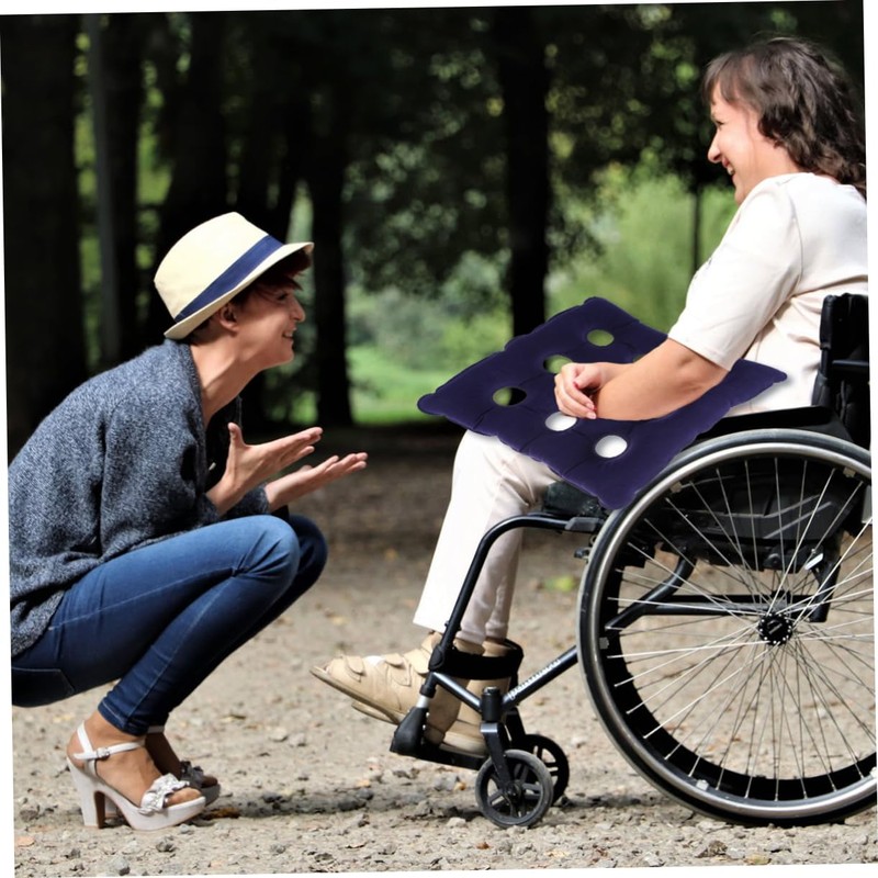 Ciieeo Inflatable Wheelchair Seat Cushion Back Support Comfortable Chair Pad