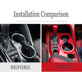 BOLTRY ABS Engineering Plastics Gear Box Trims Shift Panel Transmission Decoration Cover Inner Accessories for Toyota Camry XLE/XSE 2018 2019 2020 2021 2022 2023 (RED)