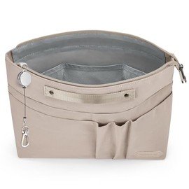 Lukovee Organizador de Bolsas Para Mujer, Organizadores Bolsa de Mano Insertar con 15 Bolsillos, Organizador Maquillaje Neceser Aseo Para Viaje de Gra