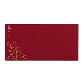 Christmas envelopes foil stars DIN C5