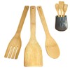 Bamboo Wood Kitchen Utensils Set - Kit of 3 Kitchen