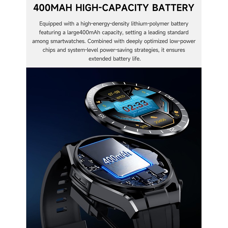 ATEVIX Smart Watch with Earbuds, Bluetooth Calling can Answer and