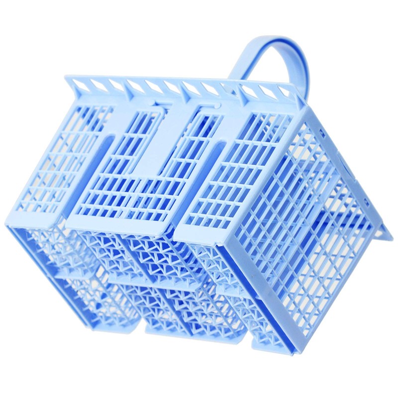 SPARES2GO Cutlery Basket Cage for Indesit Dishwasher (Light Blue)