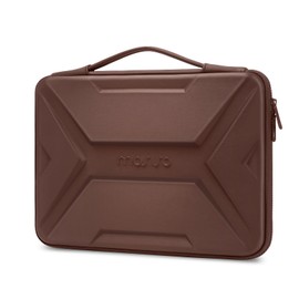 MOSISO Laptop Sleeve 13.3 inch, Waterproof Shockproof Protective Artistic Geometric EVA Computer Bag Carrying Case with Handle Compatible with MacBook Air/Pro 13 inch, Dell XPS 13 inch, Brown
