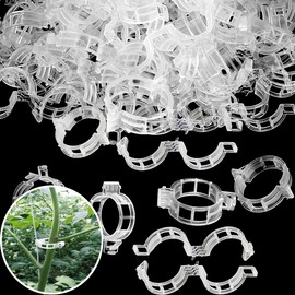 350PCS Plant Support Garden Clips Tomato Clips Supports, Plastic Vegetables Plant Ties, Plant Clips for Support Climbing Plants, Grape Vine, Cages Plant Vine Vegetable Fastening Clip Grafting Tools