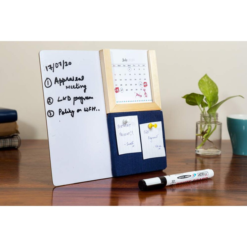 IVEI Warli Desk Calendar with Whiteboard, Pin Board & Pen