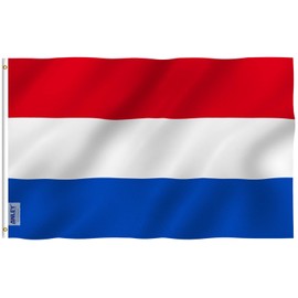 Anley Fly Breeze 90 x 150 cm Bandera Holanda - Colores Vivos y Resistentes a Rayos UVA - Bordes Reforzados con Lona y Doble Costura - Nacional Holandesa Banderas Poliéster con Ojales de Latón