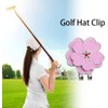 Golf Hat Clip Peach Blossom Ball Markers Hat Clip Magnetic