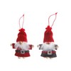 Sass & Belle 2 Red & Grey Felt Santa Christmas