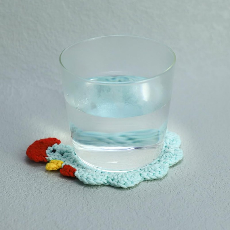 WAIT FLY Handmade Crochet Coasters Cute Drink Coaster Set for