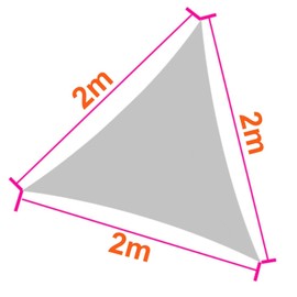 Green Bay Sun Shade Sail Garden Patio Party Sunscreen Awning Canopy 98% UV Block Triangle Sand 2x2x2m
